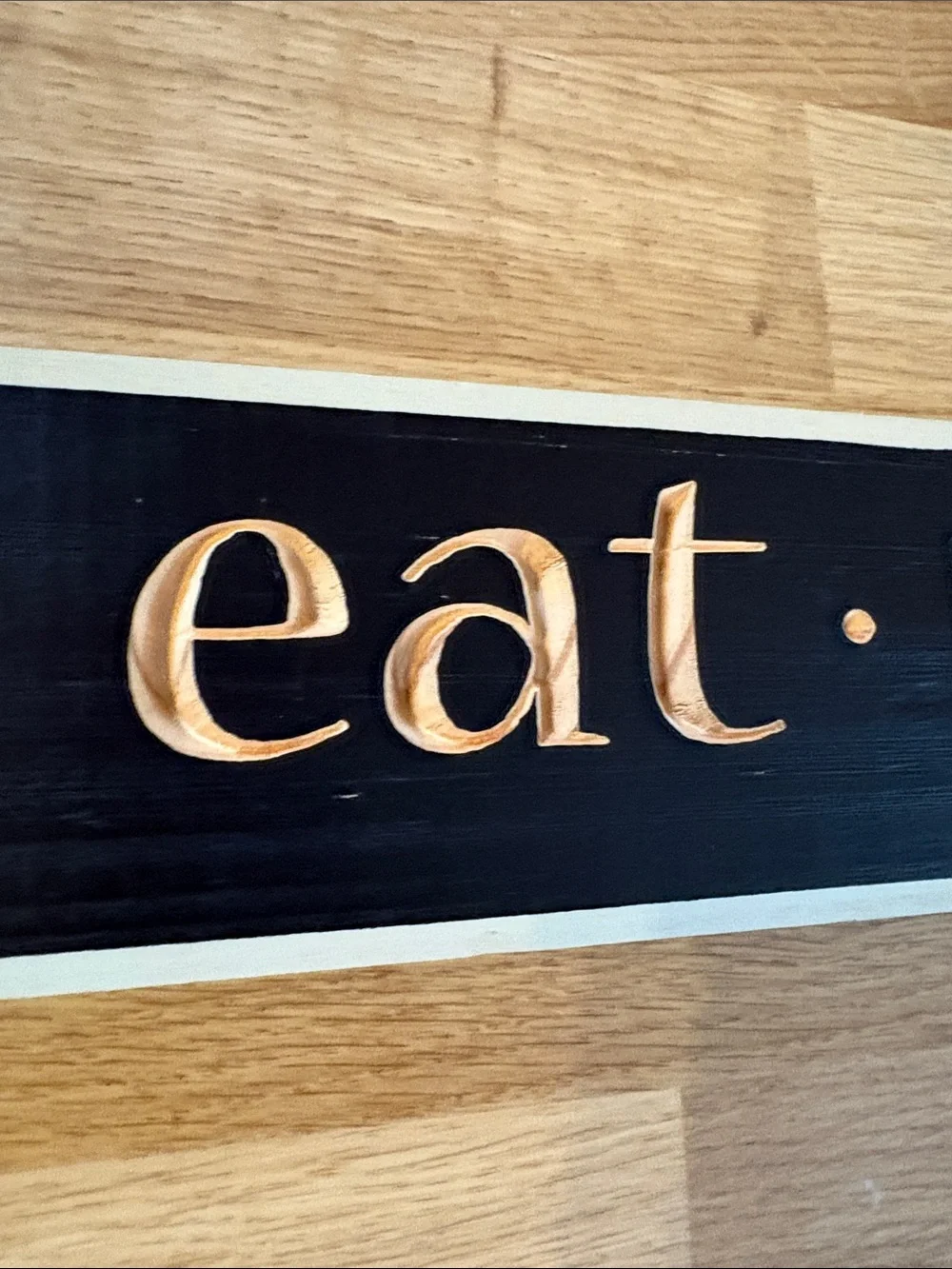 NEW eat•pray•love Wood Sign Farm-house Style Engraved Rustic Primitive